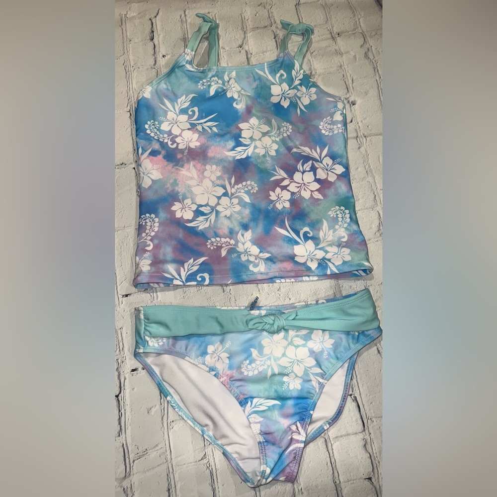 Wallflower Kids Swim Bikini Set - Blue and Pink Floral
